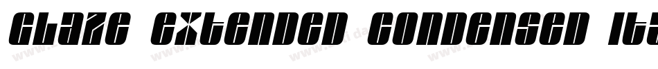 Glaze Extended Condensed Italic字体转换